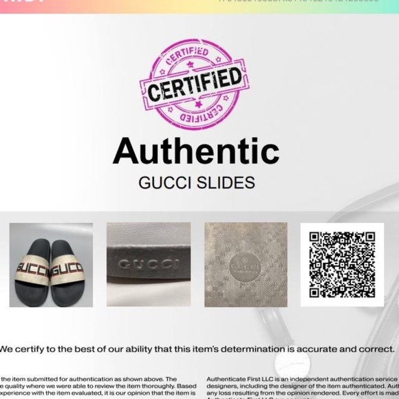 Gucci Authentic Striped Rubber Slides Size 6 Made in Italy - Picture 9 of 11